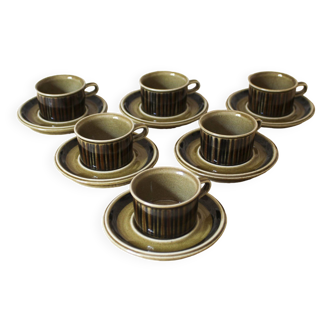 Coffee service 6 cups and saucers series Kosmos Arabia Finland