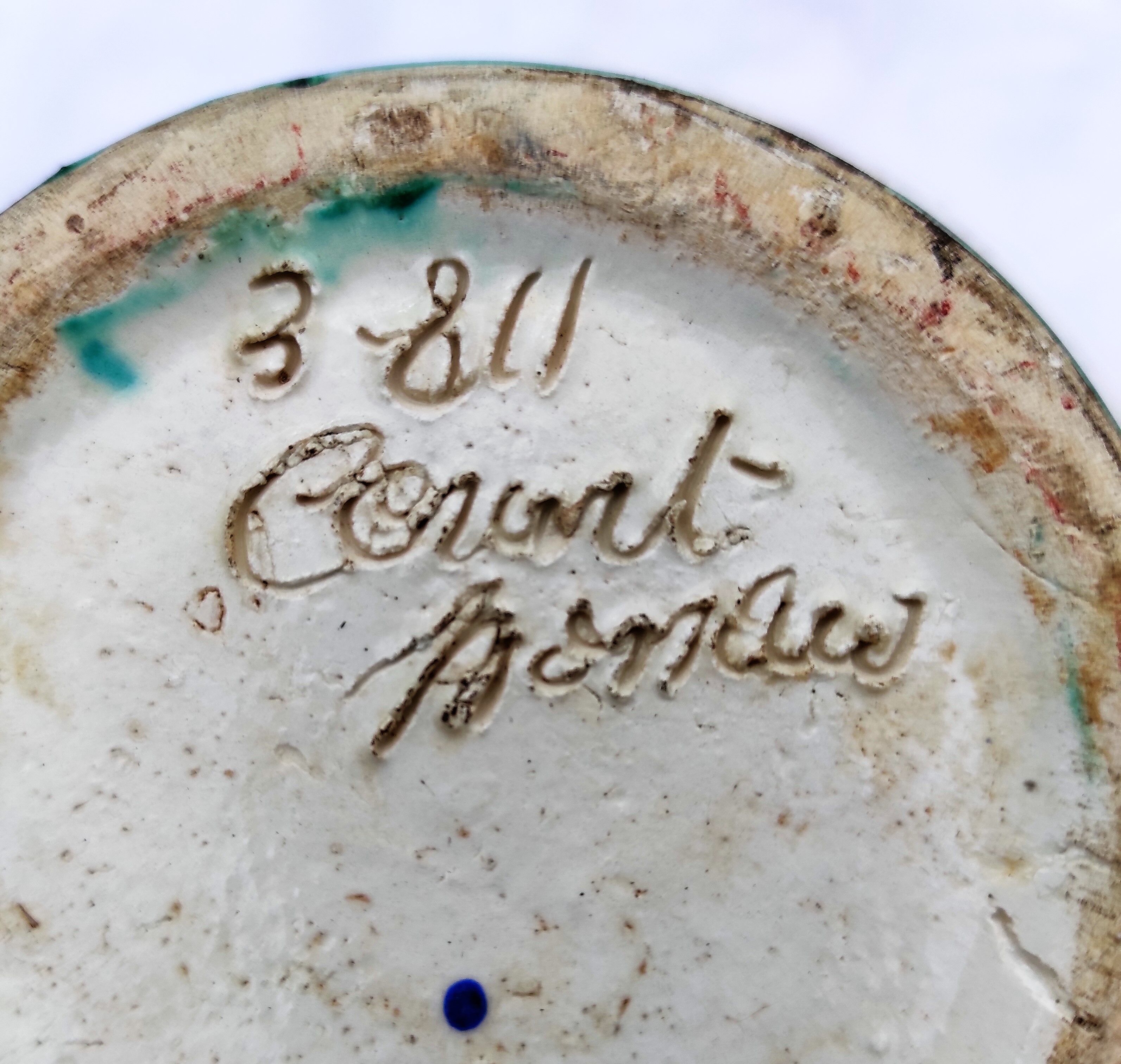 Cache pot in cerart's cerart to monaco ref: 3-811 polychrome decor floral