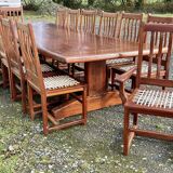 Mahogany set (ipe) composed of a table, 14 chairs and 2 armchairs - work from the 70s