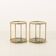 Hollywood Regency style mid century brass side tables, set of 2 , Italy