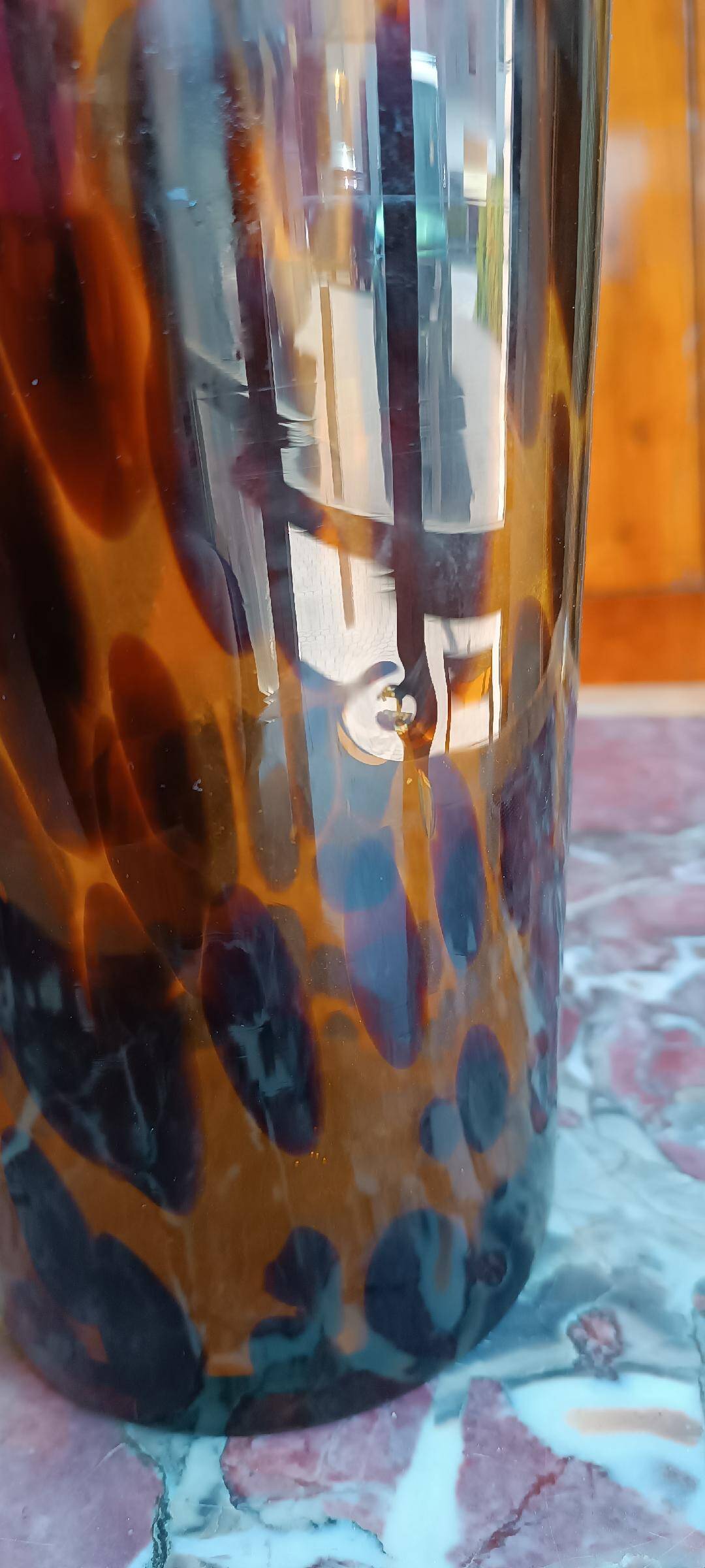 Murano glass vase, speckled, 1970s