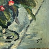 Painting signed "Bouquet of roses", early 20th century