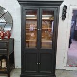 Showcase library patina black industrial furniture