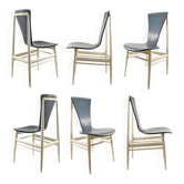 Inger Klingenberg mid-century organic plywood dining chairs set of 6