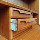 Danish teak secretary bureau with bookcase, Larsens Møbler, 1960s