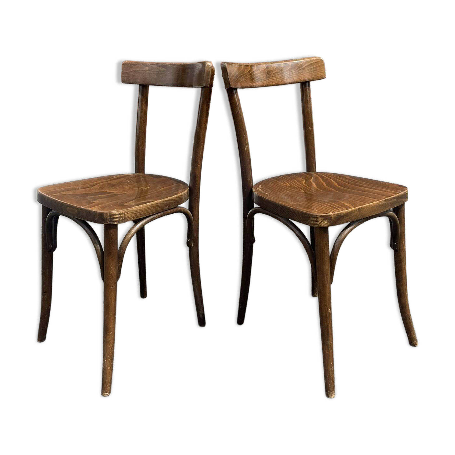 Bistro chair in turned wood, Thonet style