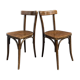 Bistro chair in turned wood, Thonet style