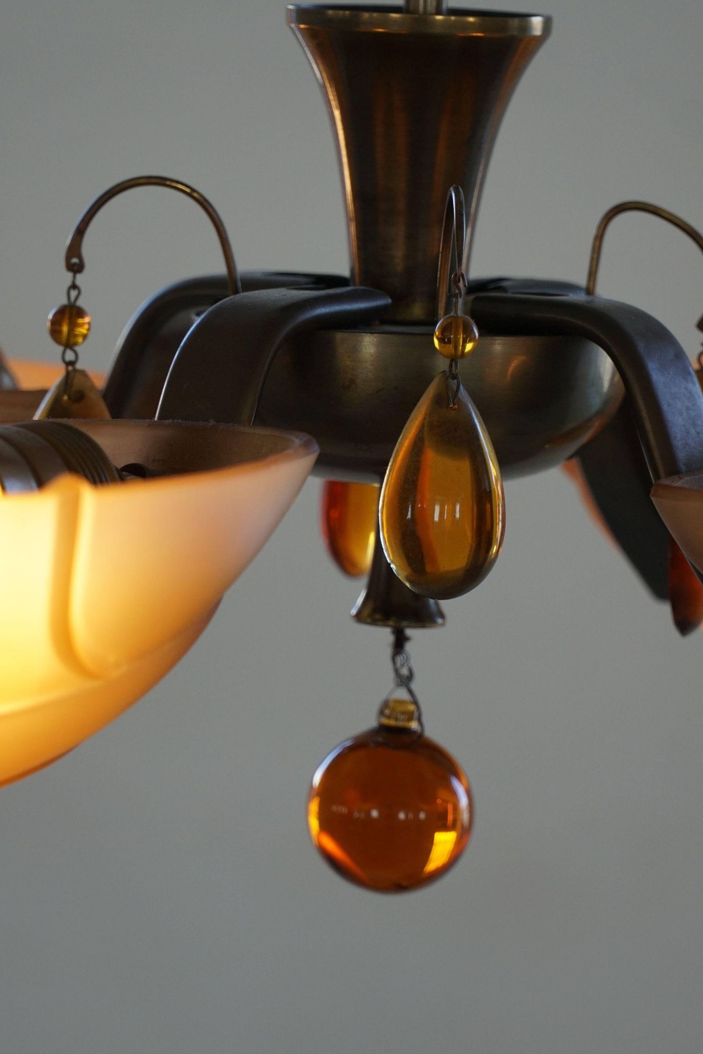 Art Deco chandelier by Paavo Tynell for Taito Oy, Finland, 1930s