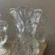 Série de 6 vases miniatures en verre ciselé