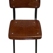 Vintage industrial children's chair, school chair, Dutch design