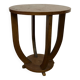 Art deco wooden pedestal table / side table