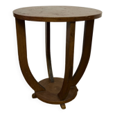 Art deco wooden pedestal table / side table
