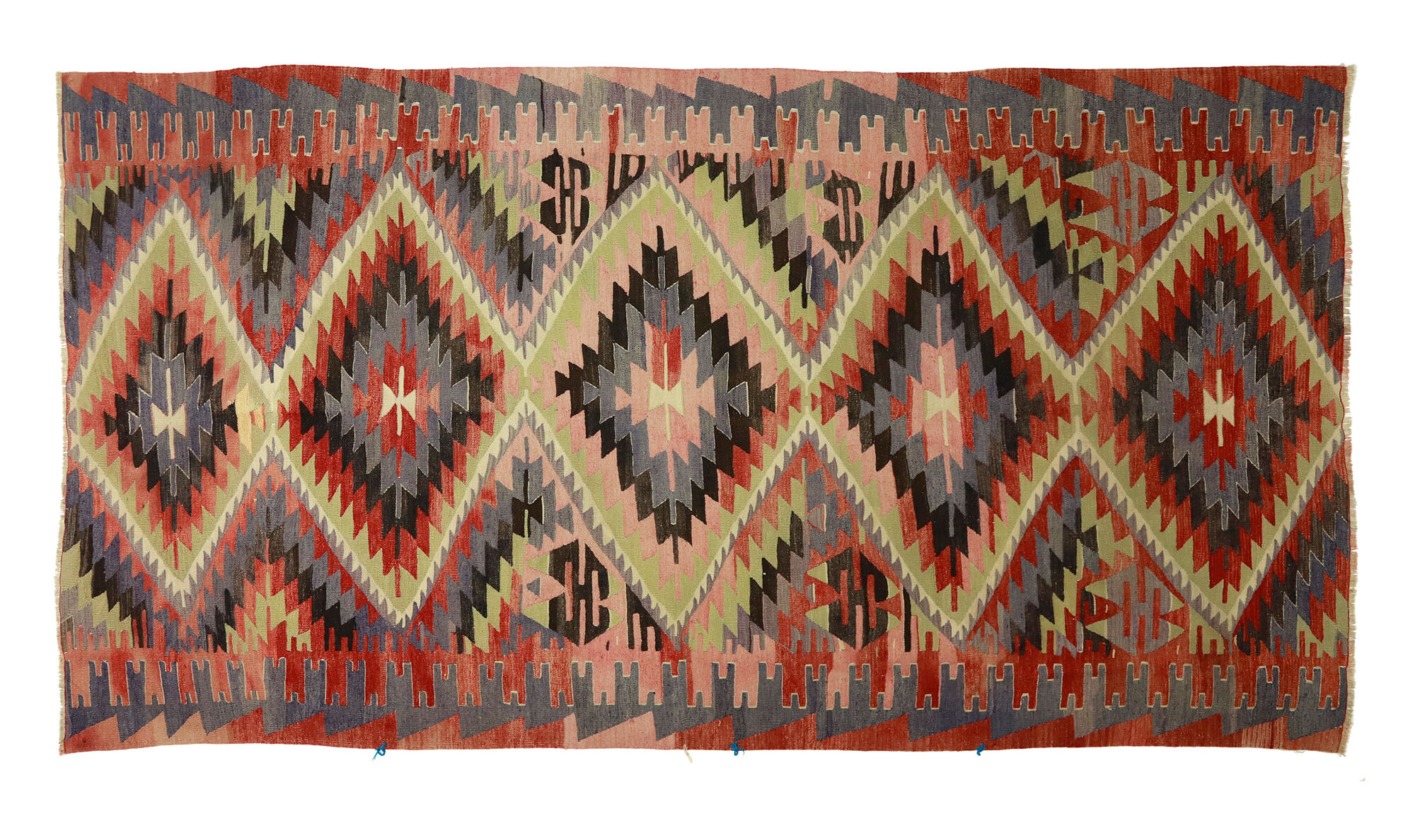 Anatolian handmade kilim rug 322 cm x 180 cm