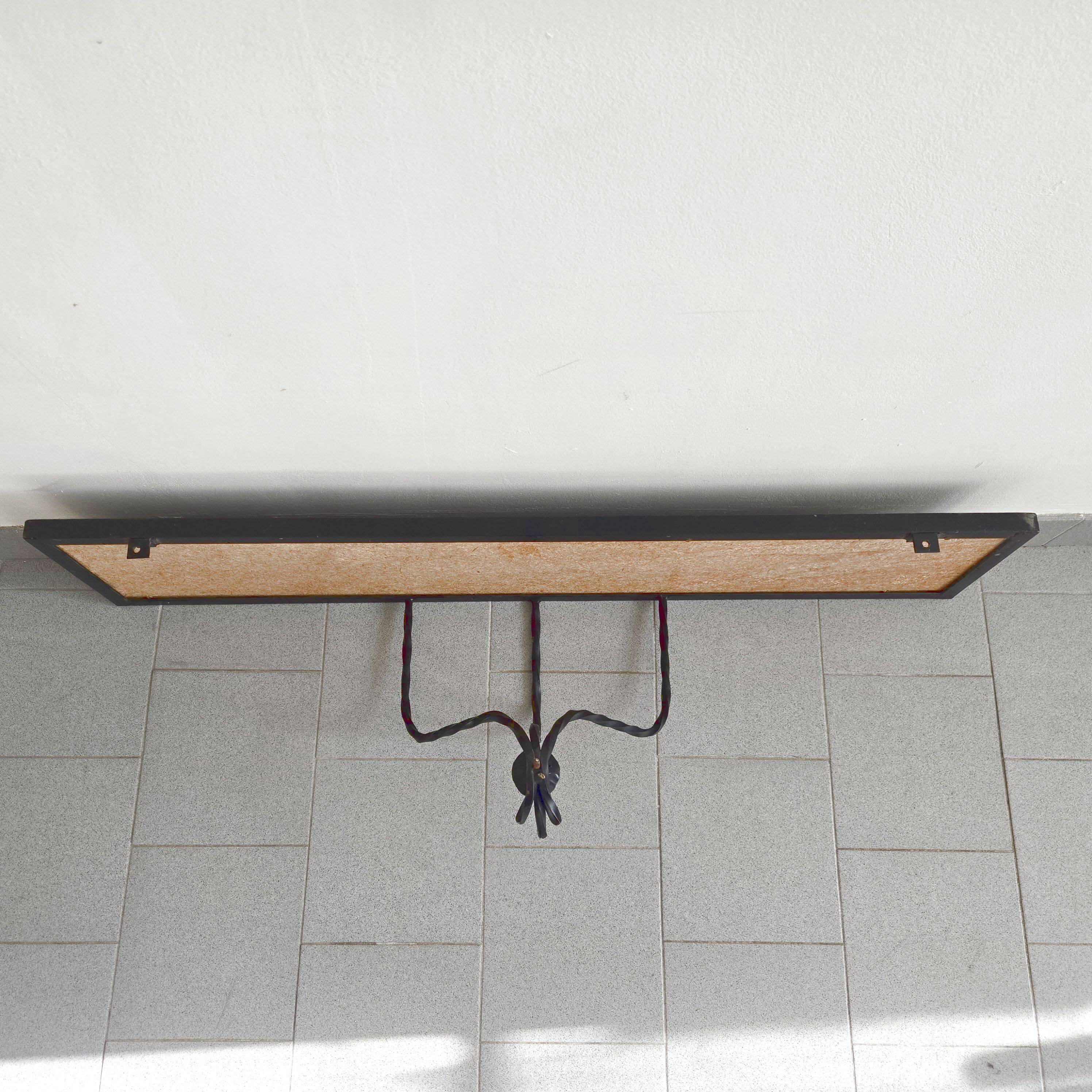 Vintage 1950s wall console shelf