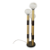 Mid-Century Murano Glass Floor Lamp in Wood and Metal with 3 Light Points