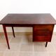 Vintage dark wood desk 50s 60s