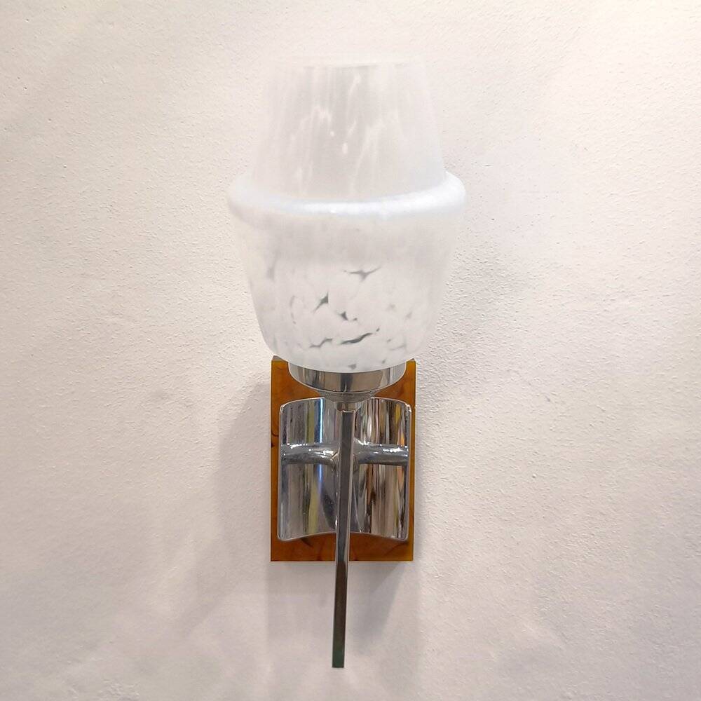 Applique murale marbrée du milieu du siècle en verre de Murano, années 1960.