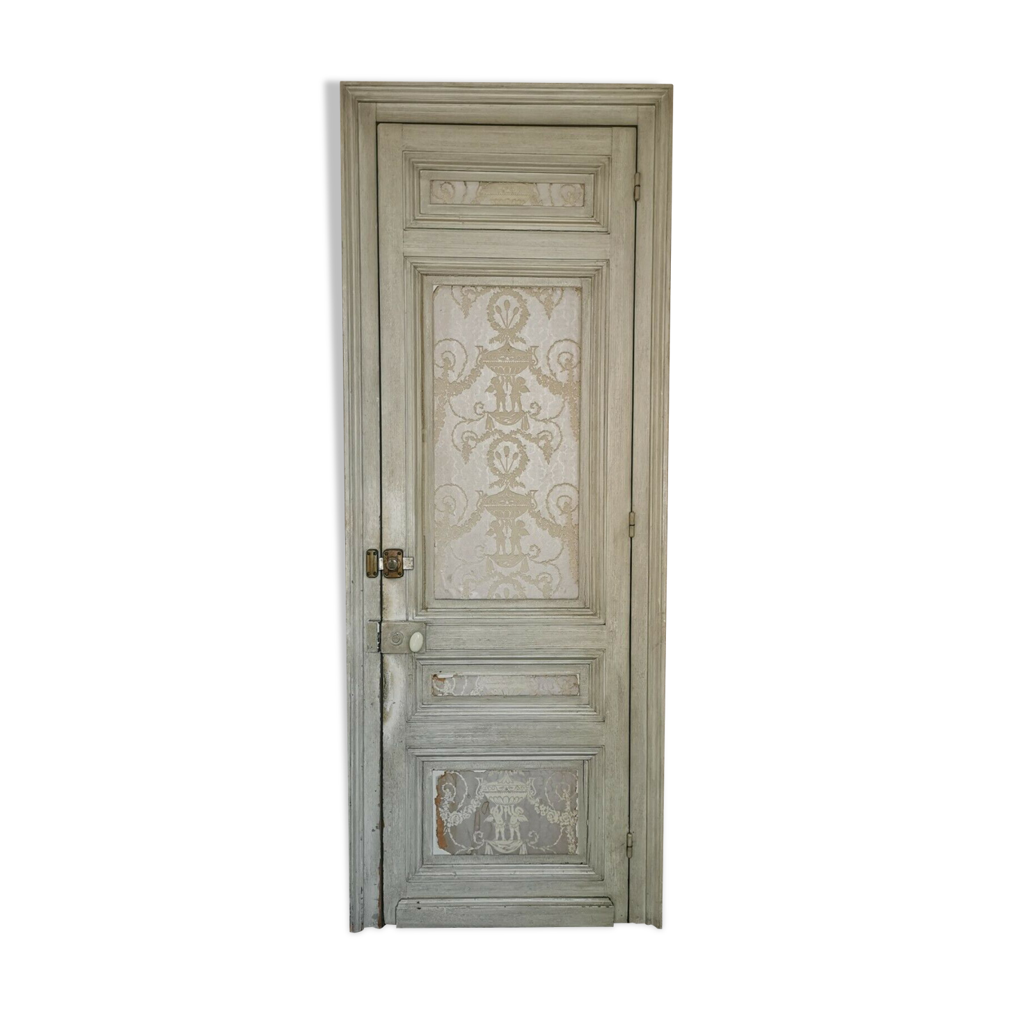 Double-sided passage door in 20th century patinated fir
