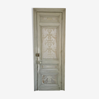 Double-sided passage door in 20th century patinated fir