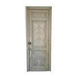 Porte de passage double face en sapin patiné XX siècle