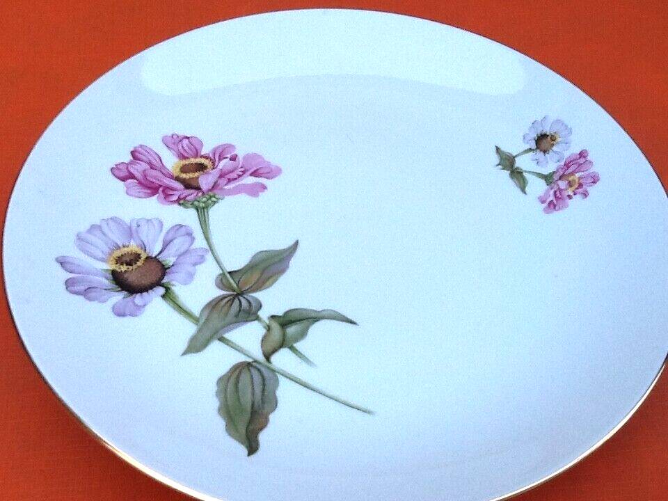 Serving dish Fine Bohemian porcelain Floral decoration