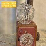 Vintage crystal apple candy box