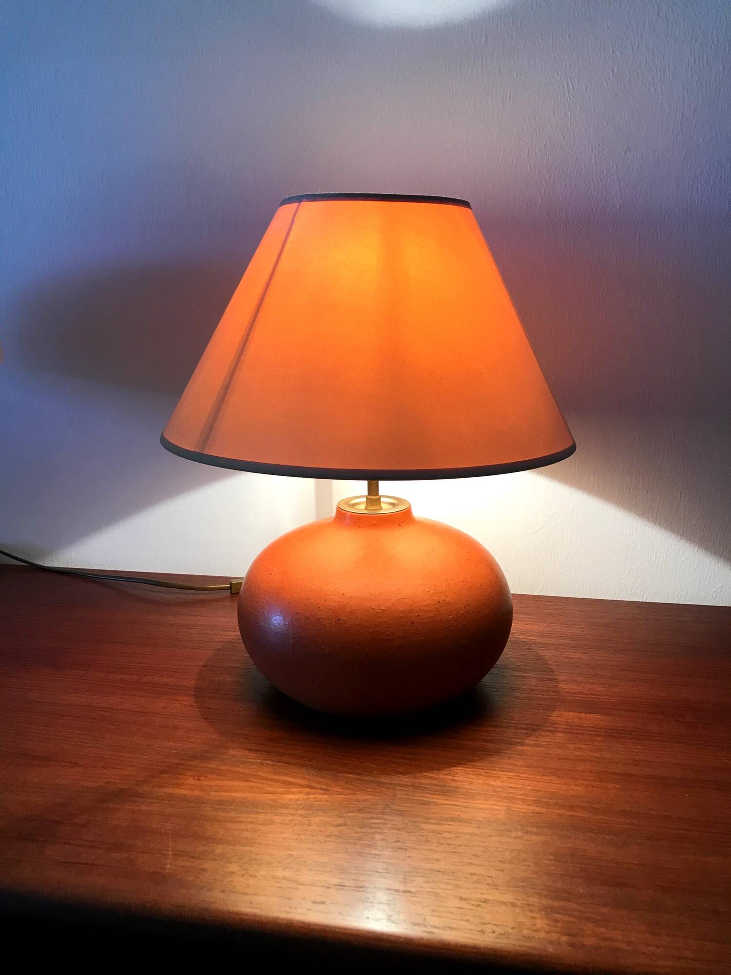 Vintage terracotta lamp 70s