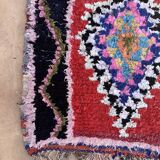 Moroccan carpet Boucherouite colored - 88 x 209 cm