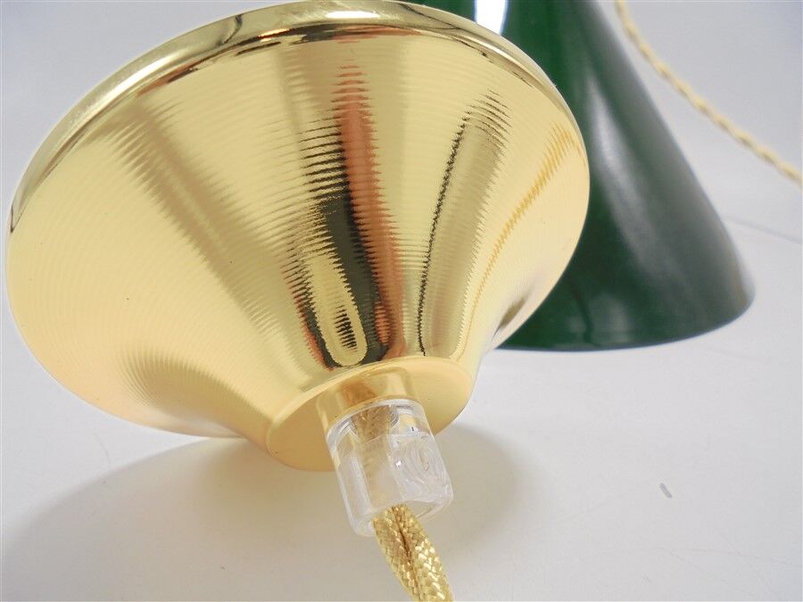 Suspension conique en opaline verte