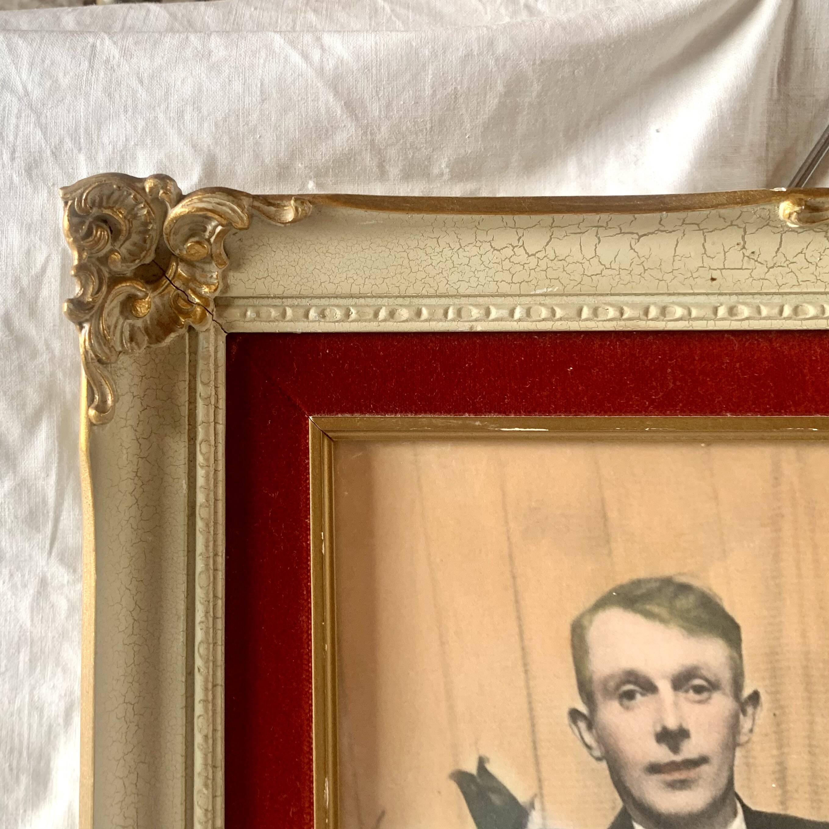 Old carved wooden wall frame