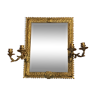 Golden bronze mirror with appliques