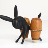 Set of salt and pepper shakers donkey Walter Bosse, Herta Baller, Austria, 1950s