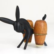Set of salt and pepper shakers donkey Walter Bosse, Herta Baller, Austria, 1950s