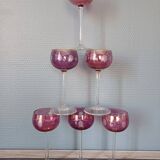 6 crystal stemmed glasses