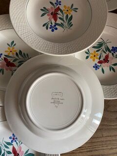 Lot of 6 hollow plates Sarreguemines