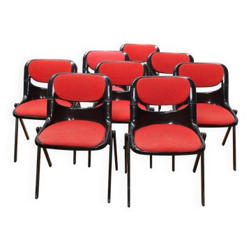Suite de 8 chaises Dorsal, Eurosit