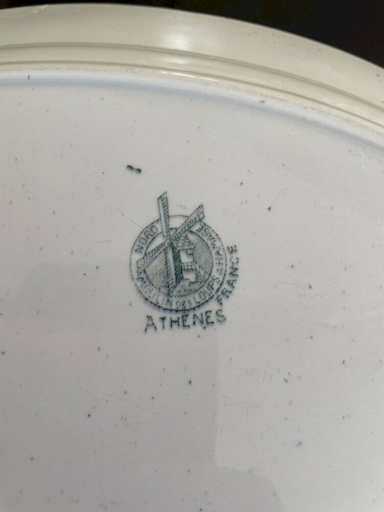 Antique oval dish Moulin des Loups model Athens