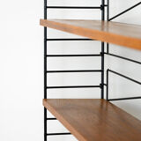 Vintage bookcase with metal frame