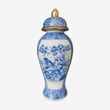 Vase couvert au décor asiatique imprimé