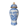 Covered vase with printed Asian décor