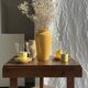 Vase jaune oblong années 90 H26