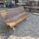 Garden bench with cast iron legs and oak slats