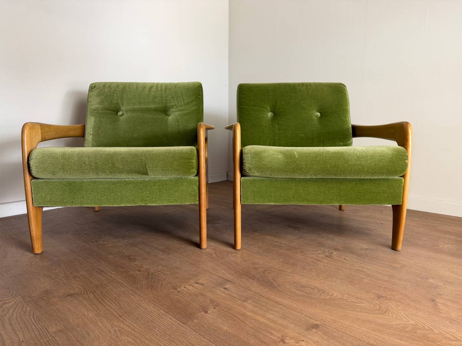 Pair of vintage Scandinavian armchairs – Eugen Schmidt / Solofor style