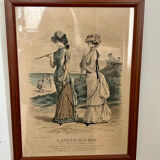 Framed antique print "Le moniteur de la Mode"