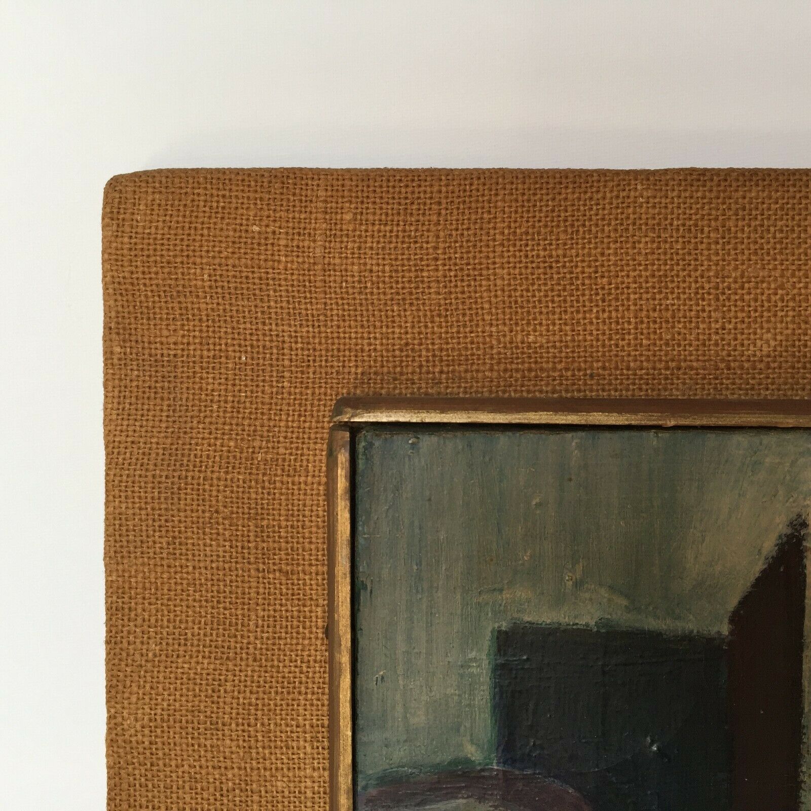 OIL ON CANVAS JEAN MAUFAY ABSTRACT COMPOSITION SCENE OF INTERIOR