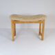 Modern Scandinavian stool in pine and sheepskin, Sweden, 1970s