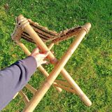 Retro bamboo stool