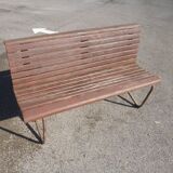 Barge bench in wood and iron