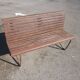 Wood and iron barge bench