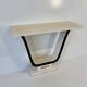 Italian Art Deco Parchment, Brass, Black Console, In the style of Borsani,